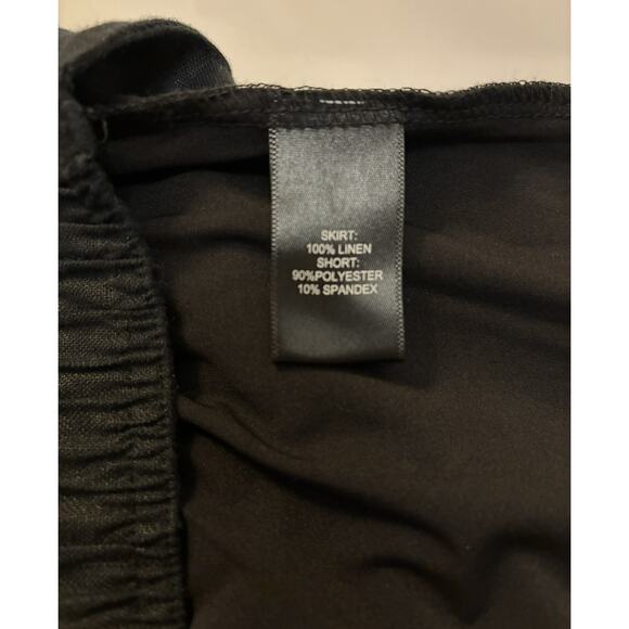 NWOT Tahari Womens Navy Blue Linen Skirt Skort XS A-Line Sailor Mini Pockets - Picture 10 of 11